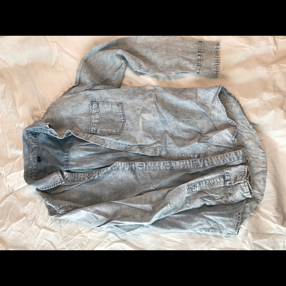 Light washed denim button up